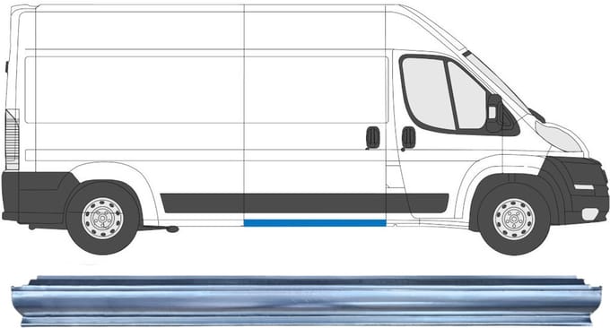 Schuifdeur dorpel reparatiepanel voor Citroen Jumper 2006-2025 / Links = Rechts