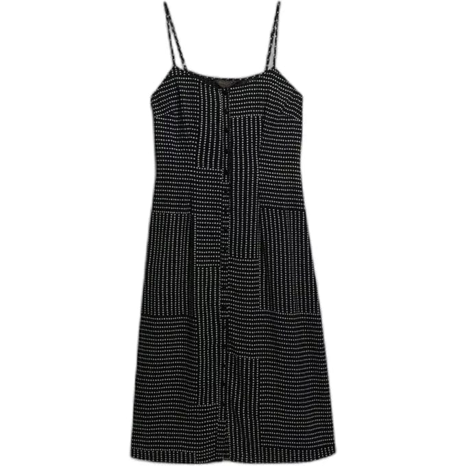 Superdry Print Button Down Cami Midi-jurk Black Grootte: 34