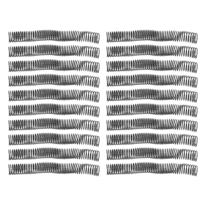 20 Pièces Bobines de Reliure Spirale en Plastique Diamètre 32mm 48 Dents 4:1 Pas Capacité 280 Feuilles Spirales de Reliure pour Document gray