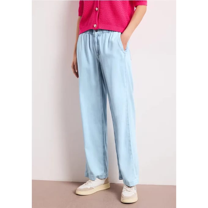 Wide Legs jeans met paperbag tailleband
