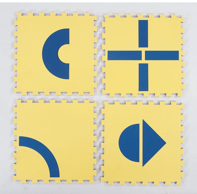 Eduplay puzzelspel Follow the route 12-delige set karton.