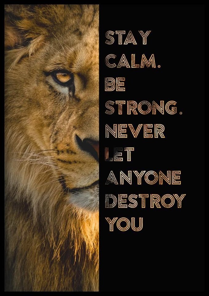 Poster Stay Calm - 30x40 cm - Motivational Poster - WALLLL