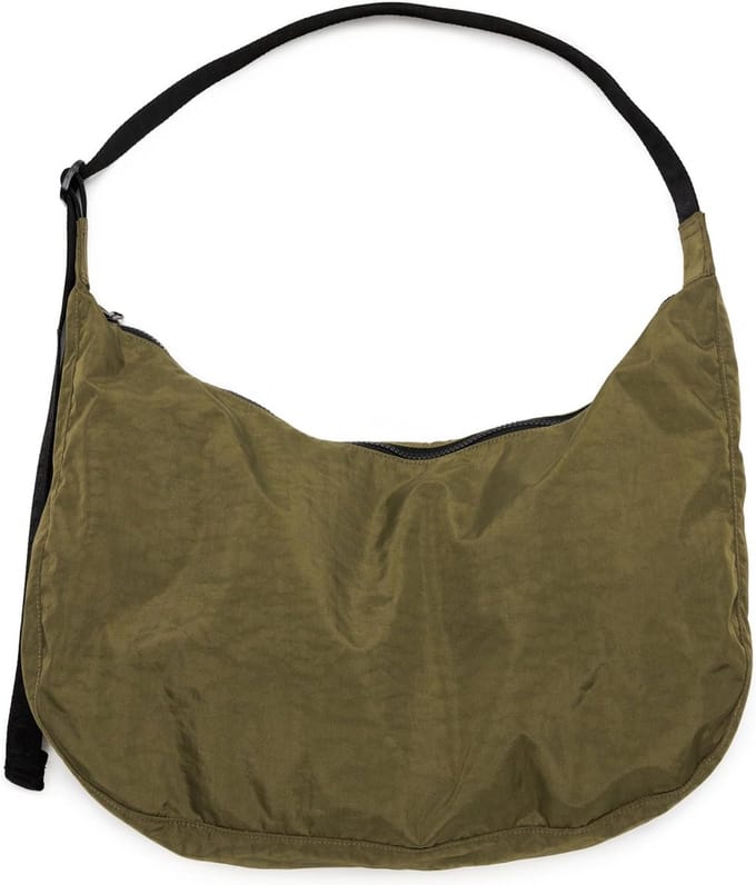 Grote Nylon Halve Maan Tas - Schoudertas & Crossbody Tas