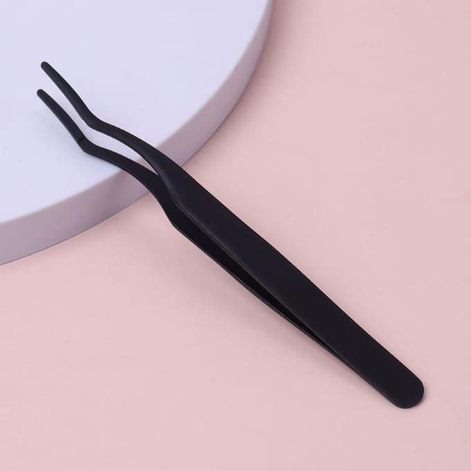 Valse Wimper Pincet Valse Wimpers Applicator Rvs Wimper Extension Curler Nipper Clip Klem Makeup Tools rosé gouden kleur