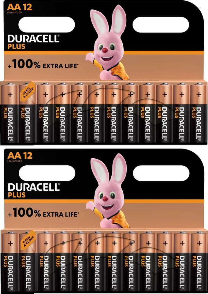 Duracell Alkaline Plus | AA Batterijen - 24 stuks