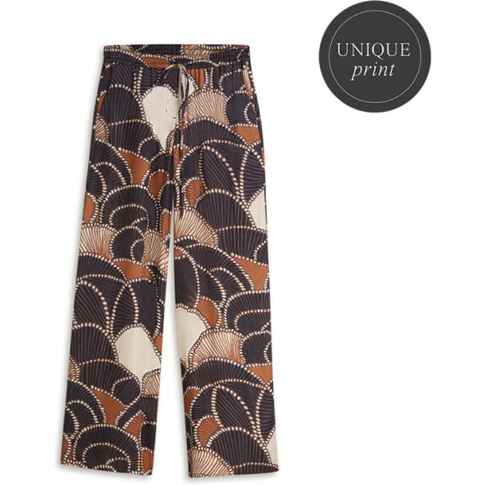 Summum Trousers All Over Twill Satin  Bruin 4s2964-12387