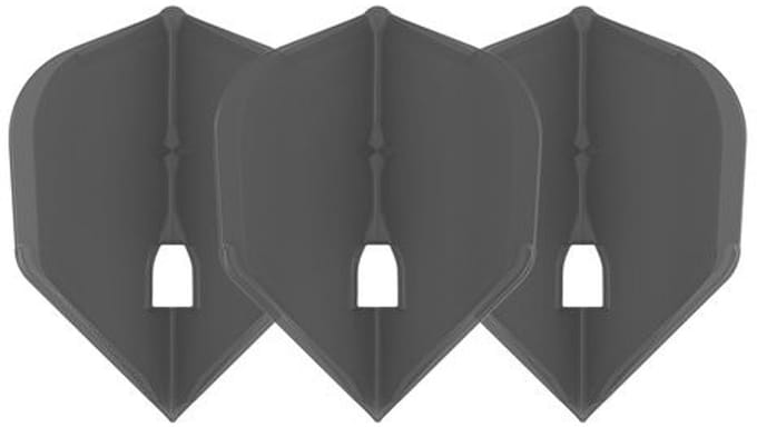 L-Style Champagne Flight L3 Shape Clear Black - Dart Flights