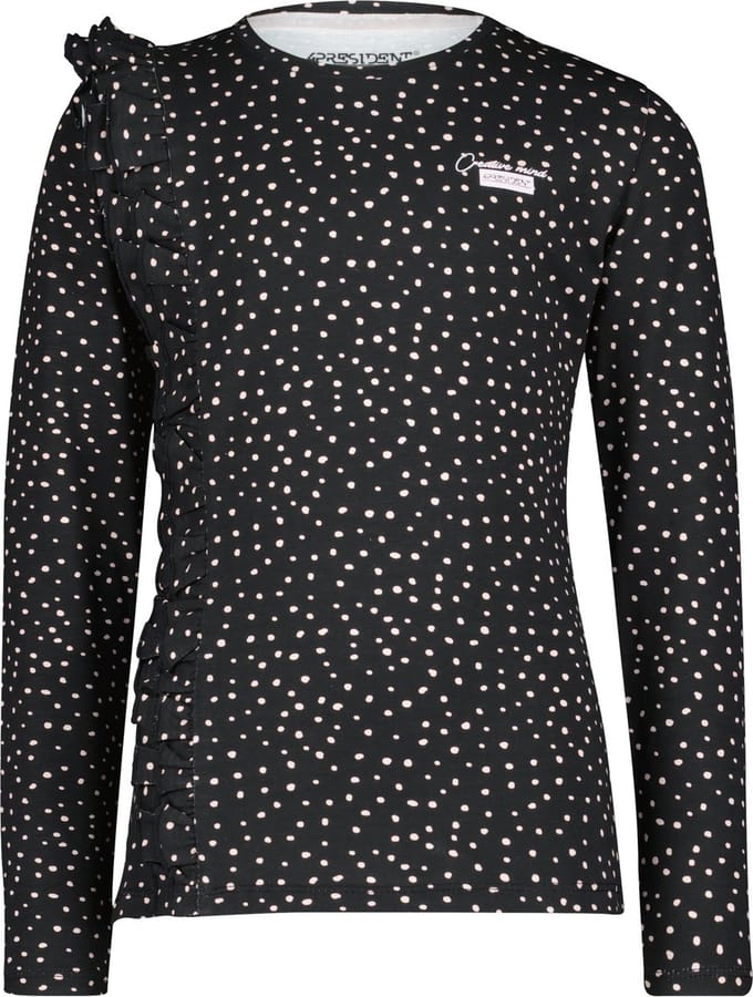 4PRESIDENT T-shirt meisjes - Black - Maat 152 - Meiden shirt