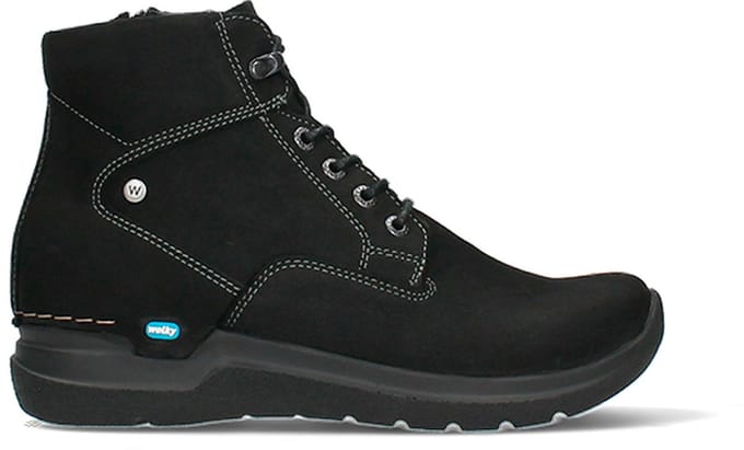 Wolky Hoge veterschoenen Whynot HV zwart nubuck - maat 38