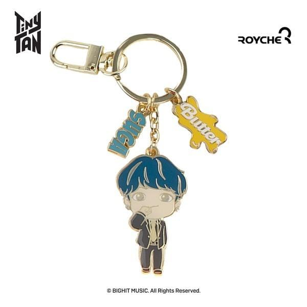Bts (Bangtan garçons) Porte-clés en métal TinyTAN Butter Swing, officiel, original, authentique, K-POP, idole beige
