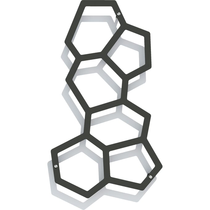 Flora - Onyx Wandtrellis - 63 x 35 cm - zwart