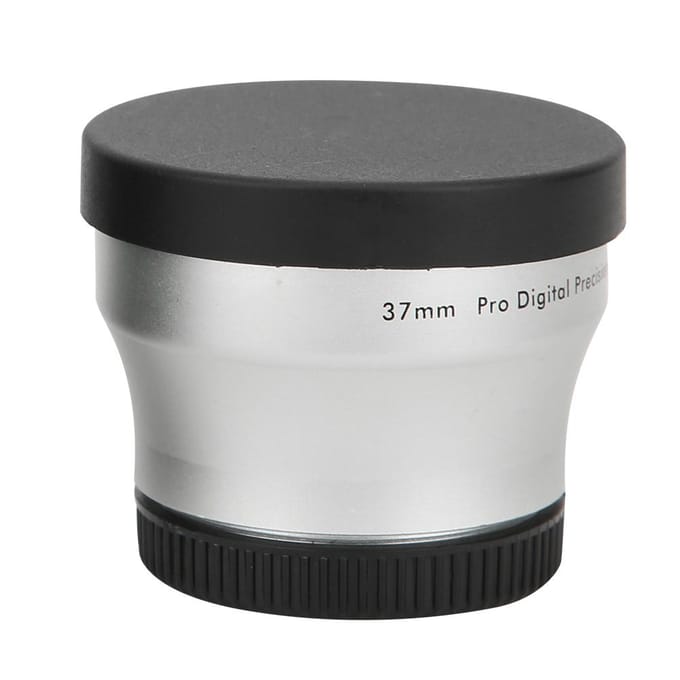 37MM 2X Aluminiumlegering Vergroting Converter Lens voor 37MM Diameter Camera Lens gray