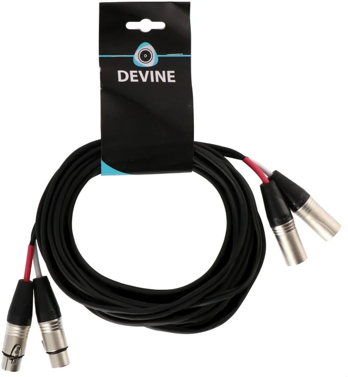 Devine MIC1002/5 kabel 2x XLR female - 2x XLR male 5 m