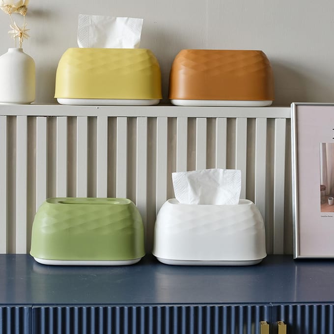 Tissuebox Muurmontage Tissuehouder voor Woonkamer Keuken Slaapkamer Kantoor groen