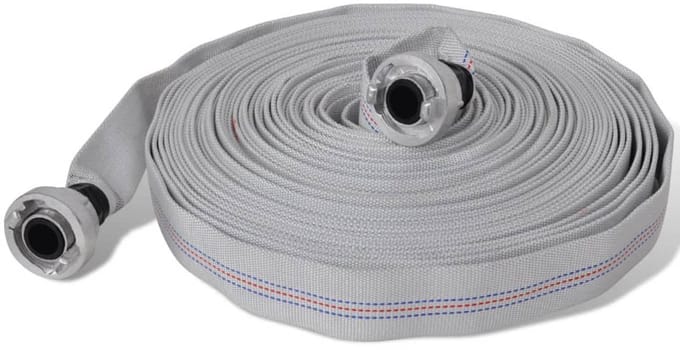 Brandslang - Tuinslang Waterpomp - Water Transport - Weerbestendig Materiaal - 30m - Grijs
