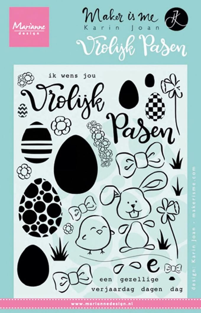 Marianne Design Stempel Pasen (Nederlands) KJ1705 12.0x18.0cm