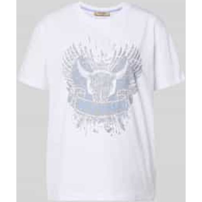 t-shirt met overgesneden schouders model 'Washa'