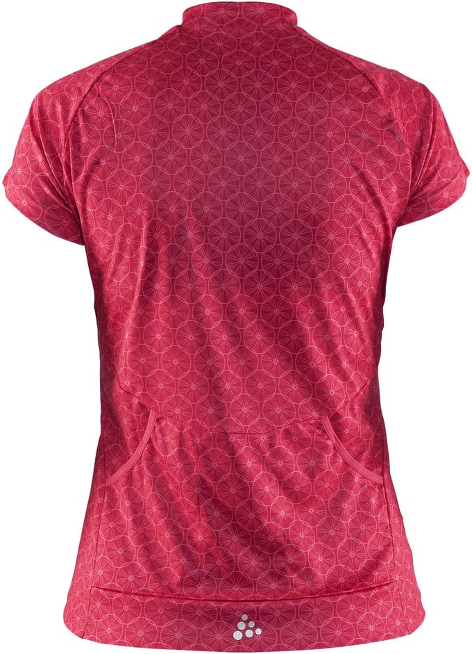 Craft Velo Graphic Jersey - Maat S - Dames Fietsshirt korte mouwen Rood