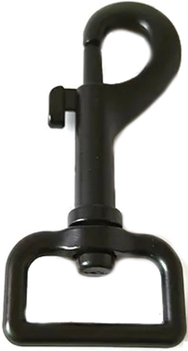 Musketonhaak - 73mm - Draaibaar - Zwart
