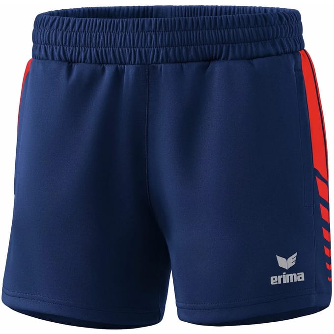 Erima Six Wings Worker Short Dames - Rood / New Navy | Maat: 40
