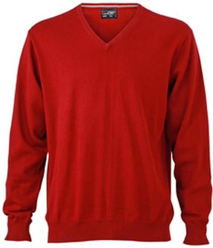James and Nicholson Heren V-hals pullover (Bordeauxrood)