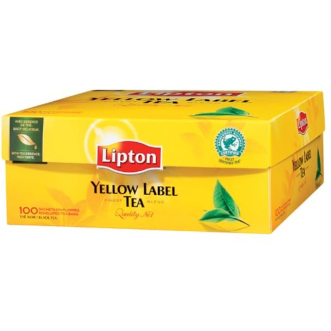 Thee lipton yellow label 100 x 1.5gr zonder envelop