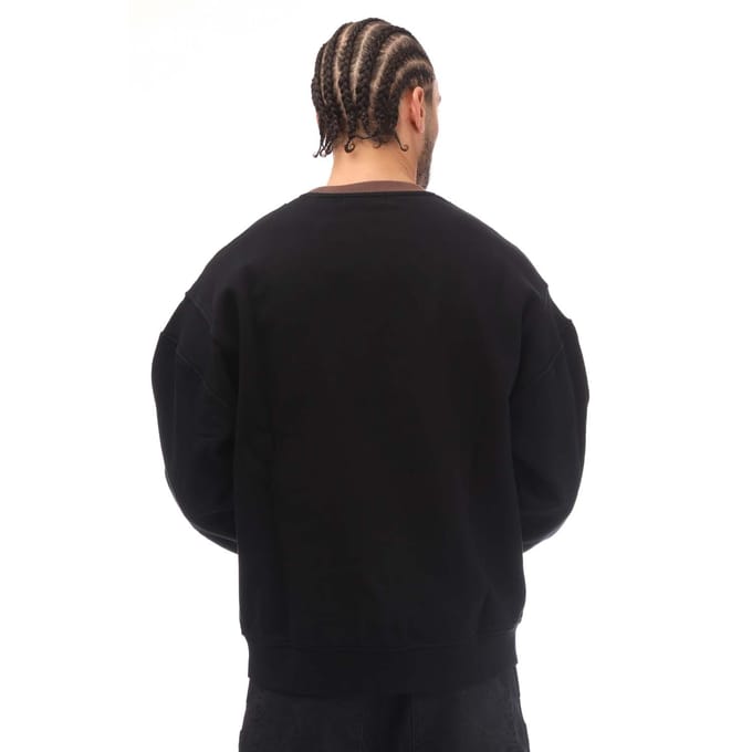 Heren Ambush Varsity Crewneck Sweatshirt in Zwart