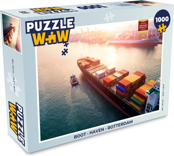 Puzzel Boot - Haven - Rotterdam - Legpuzzel - Puzzel 1000 stukjes volwassenen
