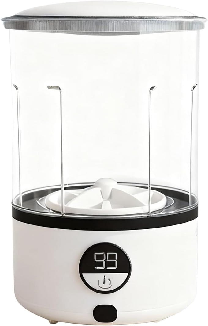 Draagbare Wasunit - Mini Wasmachine - Reis Wassen - Draadloos Oplaadbaar - 16.8 cm - Wit