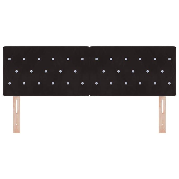vidaXL - Hoofdbord - Zwart - 144 - cm - Fluweel