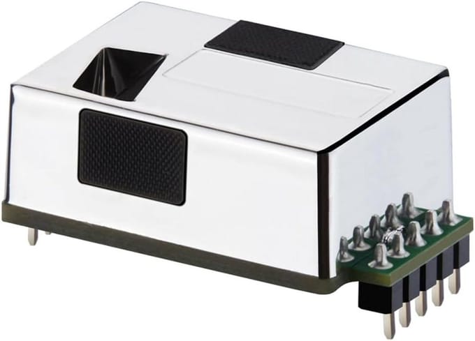 CO2 Sensor Module - Luchtkwaliteit Meter - Binnenklimaat Meten - Hoge Nauwkeurigheid NDIR - 400-5000ppm - Zilver