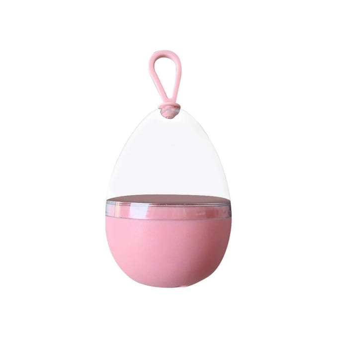 Boîte de séchage de bouffées transparente vide, étui de rangement, support d'éponge portable, support en forme d'œuf cosmétique, support de bouffées de maquillage rose