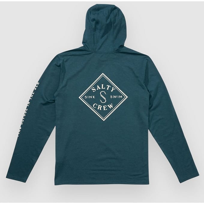 Salty Crew Tippet Hood Tech Longsleeve Lycra blauw