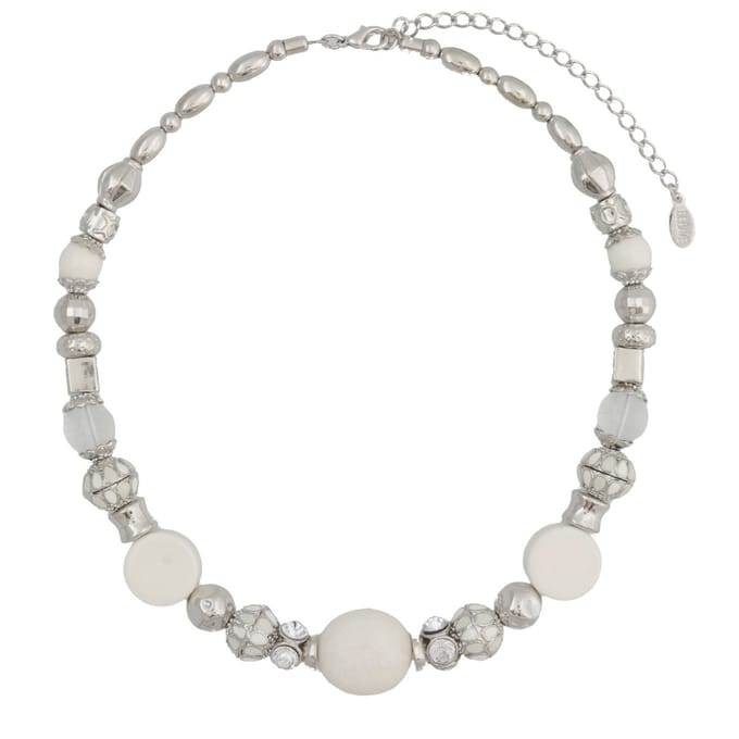Behave® Korte ketting met diverse kralen 42 cm - Nikkelvrij