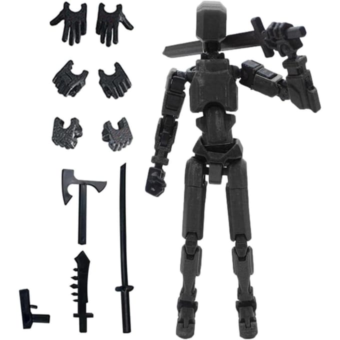 Poupée Articulée Lucky 13 Factice Poupée Mobile à Articulations Multiples Décoration Créative à Assembler Jouet Décompression pour Garçon