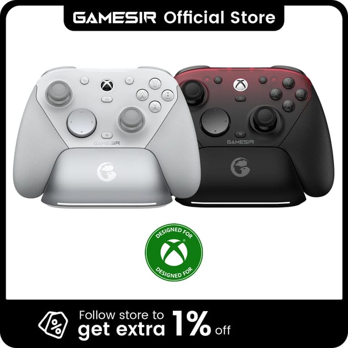 GameSir G7 Pro Multiplatform Gamepad - Orange (TMR Sticks Hall-Effect Triggers) Xbox Licensed - Wireless Controller - Microsoft Xbox One X
