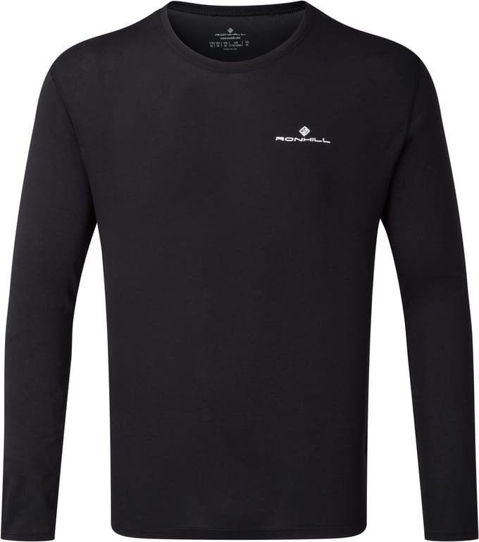 Ronhill | Men's Core L/S Tee | Black/Bright White | XXL