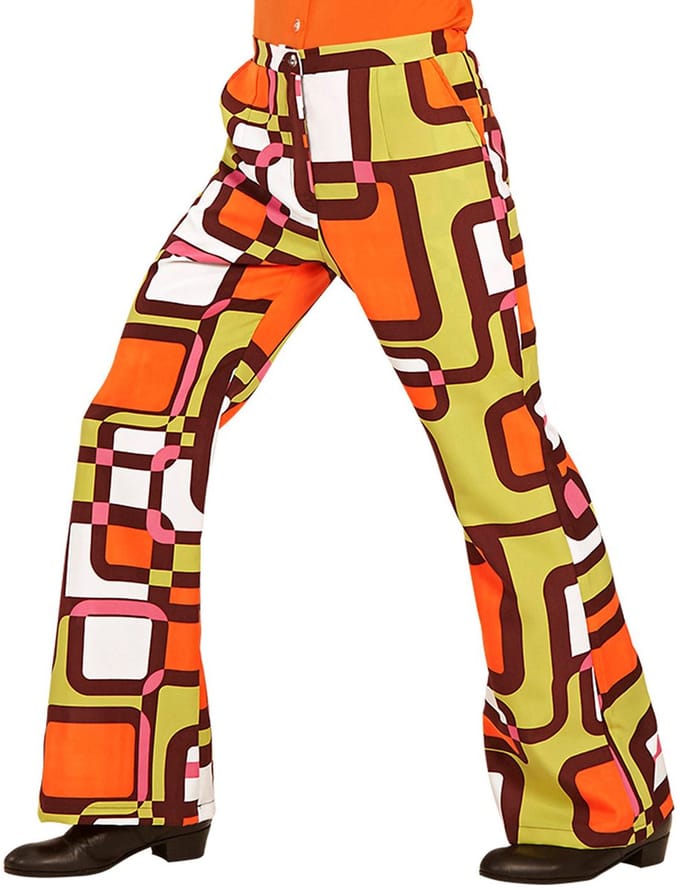 Heren disco broek jaren 70 vlakken