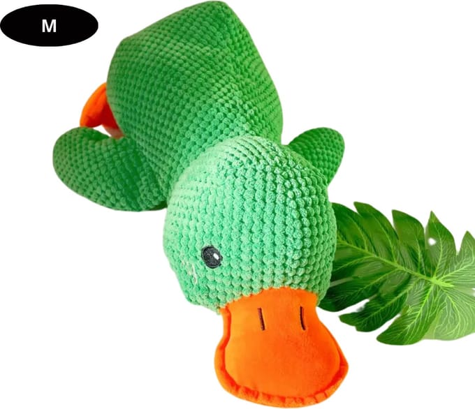 Bovista Honden Speelgoed - Hond - Speelgoed - Dog Toy - Pluche - Eend - Groen - Medium