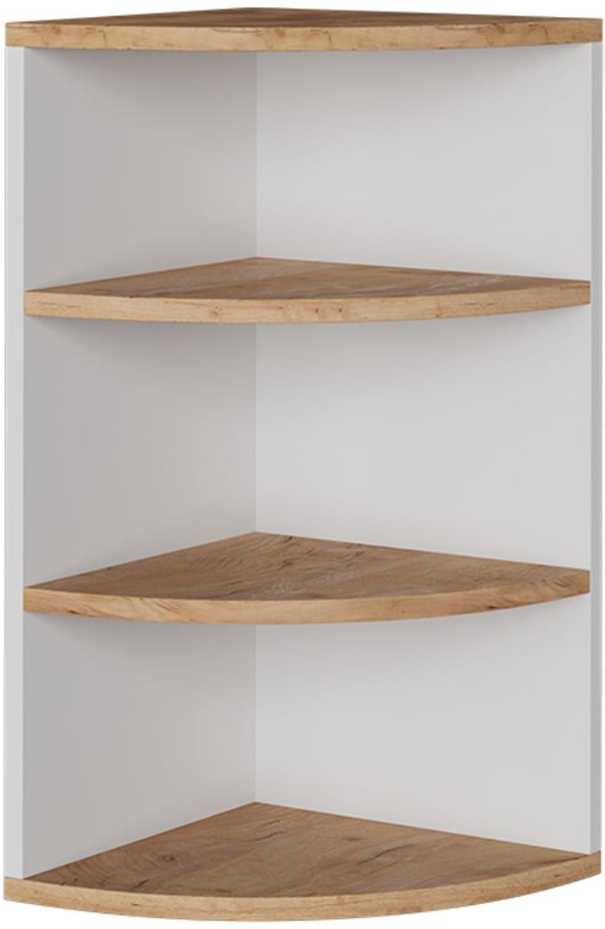Vicco Ecki Hoekplank – 30 x 60 cm Eik wit/goud