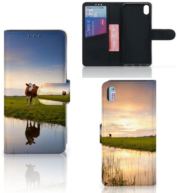 Xiaomi Redmi 7A Telefoonhoesje met Pasjes Koe