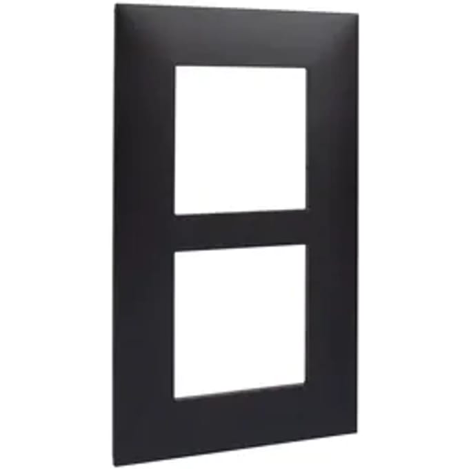Legrand Vanela Next Dubbele Afdekplaat Horizontaal/verticaal Zwart 57mm