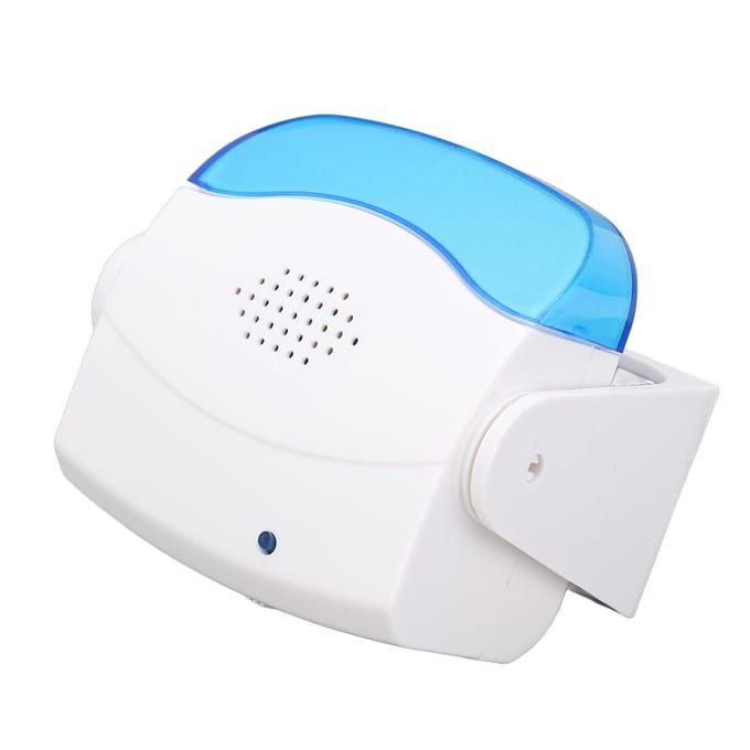 Sonnette de porte à détecteur de mouvement Portée de détection 9,8-23,0 pi Alarme d'alerte visiteur de magasin pour entreprise Quand white