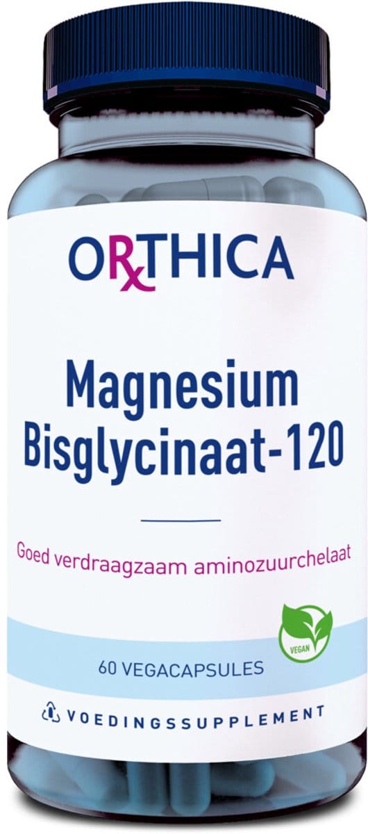 Orthica Magnesium Bisglycinaat-120 - goed verdraagbaar - 60 vegacapsules