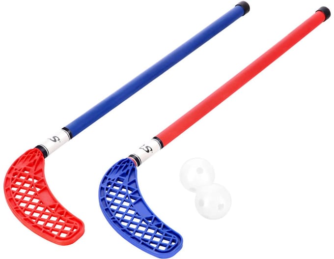 NILS KHZ825 - Unihockey Set - 2 Kij, 2 Piłka - Inclusief Transportnet