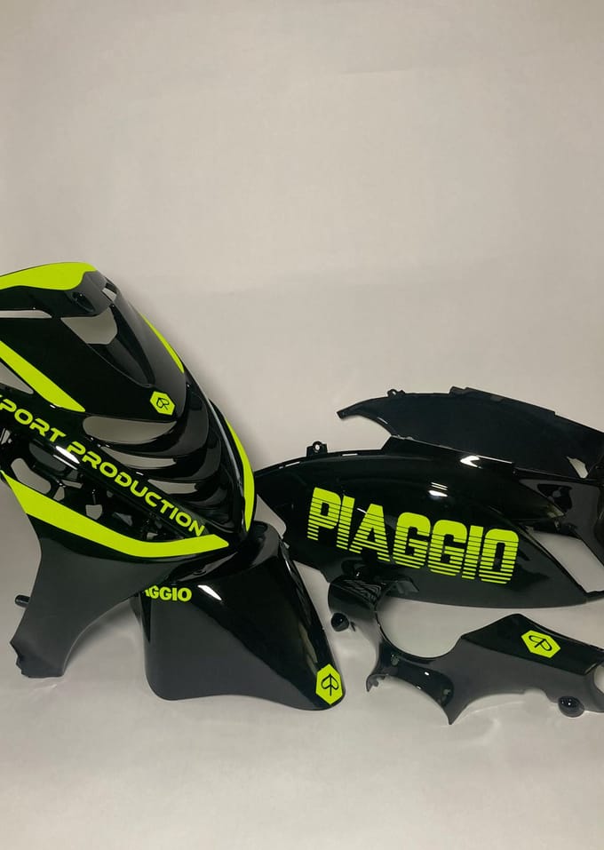 Piaggio Zip Stickerset - Piaggio - Fluor Geel