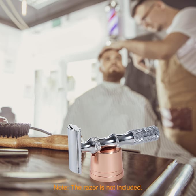 Man's handmatige scheermesstandaard Aluminium veiligheidsscheermesbasis Scheermesaccessoire zwart