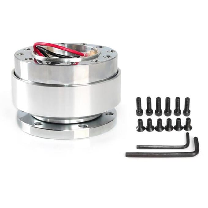 Stuurwiel Quick Release Hub Adapter Aluminiumlegering Snap Off Boss Kit met Schroefbouten Auto Auto zwart