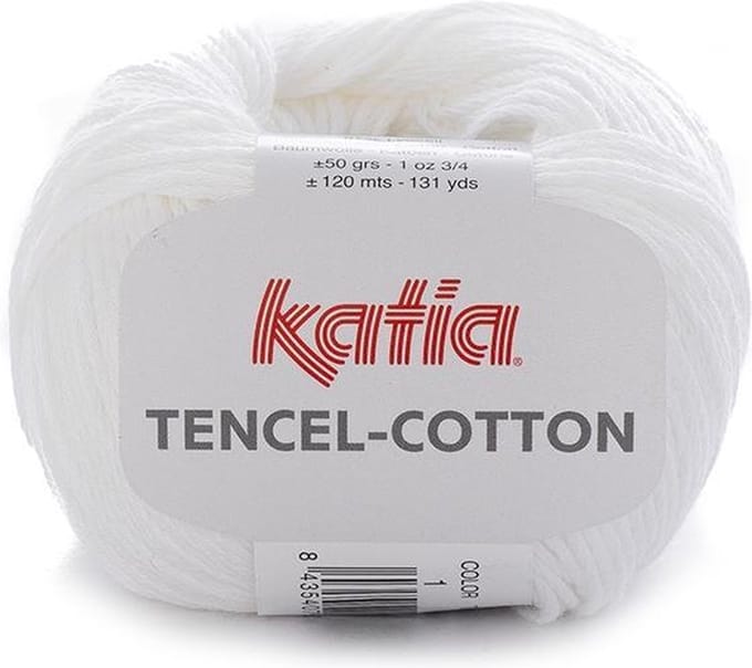 Katia Tencel-Cotton - 01 wit - Lyocell/Katoen Garen