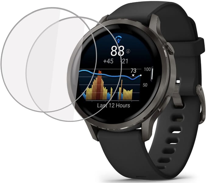 2x Folie Screenprotector Geschikt voor Garmin Venu 4 41mm - Screenprotector - Beschermglas Folie